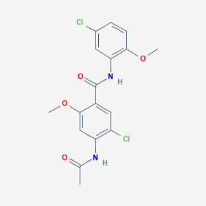 molecular formula C17H16Cl2N2O4 B14959773 4-(acetylamino)-5-chloro-N-(5-chloro-2-methoxyphenyl)-2-methoxybenzamide 