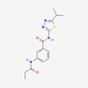 3-(propanoylamino)-N-[5-(propan-2-yl)-1,3,4-thiadiazol-2-yl]benzamide