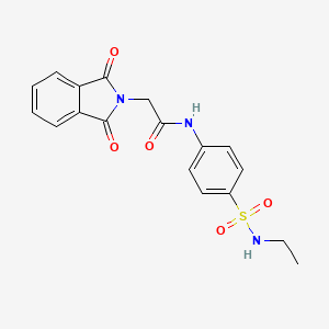 molecular formula C18H17N3O5S B14959792 2-(1,3-dioxo-1,3-dihydro-2H-isoindol-2-yl)-N-[4-(ethylsulfamoyl)phenyl]acetamide 