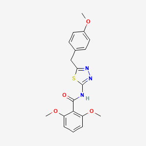 molecular formula C19H19N3O4S B14959796 2,6-dimethoxy-N-[5-(4-methoxybenzyl)-1,3,4-thiadiazol-2-yl]benzamide 