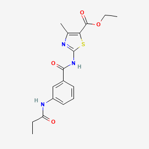 Ethyl 4-methyl-2-({[3-(propanoylamino)phenyl]carbonyl}amino)-1,3-thiazole-5-carboxylate