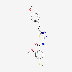 molecular formula C20H21N3O3S2 B14959800 2-methoxy-N-{5-[2-(4-methoxyphenyl)ethyl]-1,3,4-thiadiazol-2-yl}-4-(methylsulfanyl)benzamide 