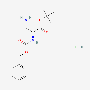 molecular formula C15H23ClN2O4 B1495981 (S)-tert-Butyl 3-amino-2-(((benzyloxy)carbonyl)amino)propanoate hydrochloride 