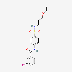 N-{4-[(3-ethoxypropyl)sulfamoyl]phenyl}-3-fluorobenzamide