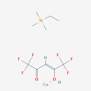 molecular formula C10H16CuF6O2Si B1495983 Copper(i)/(ii) hexafluoro-2,4-pentanedionate-vinyltrimethylsilane complex 