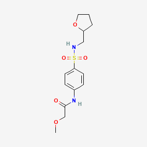 molecular formula C14H20N2O5S B14959842 2-methoxy-N-{4-[(tetrahydrofuran-2-ylmethyl)sulfamoyl]phenyl}acetamide 