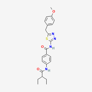 4-[(2-ethylbutanoyl)amino]-N-[5-(4-methoxybenzyl)-1,3,4-thiadiazol-2-yl]benzamide