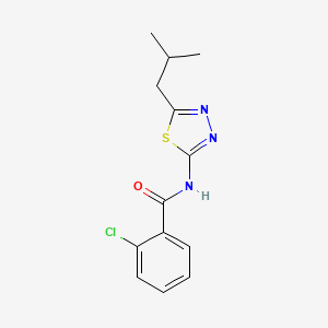 2-chloro-N-[5-(2-methylpropyl)-1,3,4-thiadiazol-2-yl]benzamide