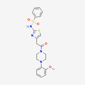 N-(4-{2-[4-(2-methoxyphenyl)piperazin-1-yl]-2-oxoethyl}-1,3-thiazol-2-yl)benzenesulfonamide