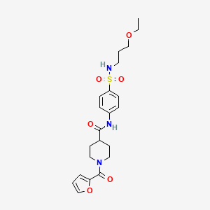 N-{4-[(3-ethoxypropyl)sulfamoyl]phenyl}-1-(furan-2-ylcarbonyl)piperidine-4-carboxamide