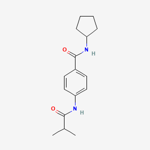 N-cyclopentyl-4-[(2-methylpropanoyl)amino]benzamide