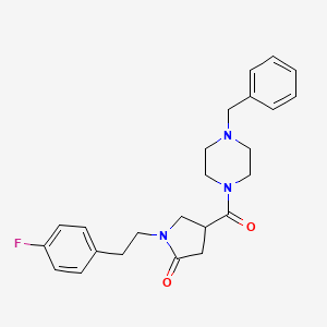 molecular formula C24H28FN3O2 B14959922 4-[(4-Benzylpiperazin-1-yl)carbonyl]-1-[2-(4-fluorophenyl)ethyl]pyrrolidin-2-one 