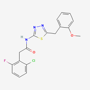 2-(2-chloro-6-fluorophenyl)-N-[5-(2-methoxybenzyl)-1,3,4-thiadiazol-2-yl]acetamide