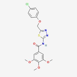 N-{5-[(4-chlorophenoxy)methyl]-1,3,4-thiadiazol-2-yl}-3,4,5-trimethoxybenzamide