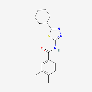 N-(5-cyclohexyl-1,3,4-thiadiazol-2-yl)-3,4-dimethylbenzamide