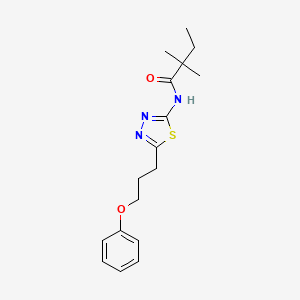 2,2-dimethyl-N-[5-(3-phenoxypropyl)-1,3,4-thiadiazol-2-yl]butanamide