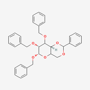 (6S,7R,8As)-2-phenyl-6,7,8-tris(phenylmethoxy)-4,4a,6,7,8,8a-hexahydropyrano[3,2-d][1,3]dioxine