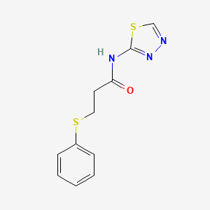 molecular formula C11H11N3OS2 B14960039 3-(phenylsulfanyl)-N-(1,3,4-thiadiazol-2-yl)propanamide 