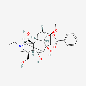 [(1S,2R,3R,4S,5R,6S,8R,10R,13S,16S,17R,18R)-11-ethyl-8,16,18-trihydroxy-13-(hydroxymethyl)-6-methoxy-11-azahexacyclo[7.7.2.12,5.01,10.03,8.013,17]nonadecan-4-yl] benzoate