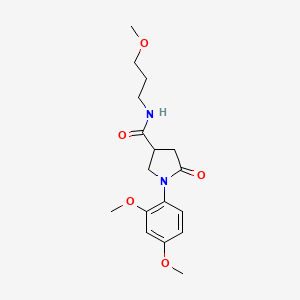 1-(2,4-dimethoxyphenyl)-N-(3-methoxypropyl)-5-oxopyrrolidine-3-carboxamide