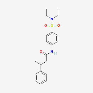 molecular formula C20H26N2O3S B14960048 N-[4-(diethylsulfamoyl)phenyl]-3-phenylbutanamide 