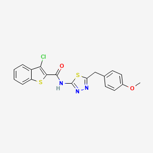 molecular formula C19H14ClN3O2S2 B14960054 3-chloro-N-[5-(4-methoxybenzyl)-1,3,4-thiadiazol-2-yl]-1-benzothiophene-2-carboxamide 