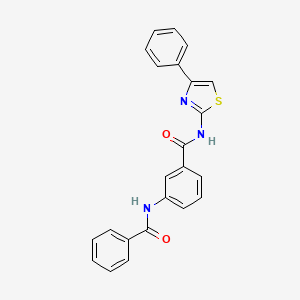 3-benzamido-N-(4-phenyl-1,3-thiazol-2-yl)benzamide