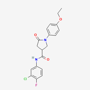 molecular formula C19H18ClFN2O3 B14960073 N-(3-chloro-4-fluorophenyl)-1-(4-ethoxyphenyl)-5-oxopyrrolidine-3-carboxamide 