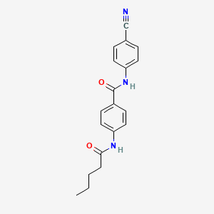 N-(4-cyanophenyl)-4-(pentanoylamino)benzamide