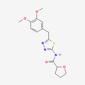 N-[5-(3,4-dimethoxybenzyl)-1,3,4-thiadiazol-2-yl]tetrahydrofuran-2-carboxamide