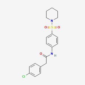 2-(4-chlorophenyl)-N-[4-(piperidin-1-ylsulfonyl)phenyl]acetamide