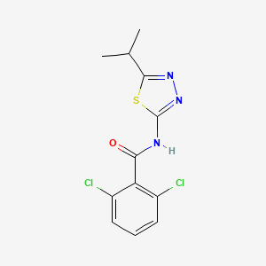 2,6-dichloro-N-[5-(propan-2-yl)-1,3,4-thiadiazol-2-yl]benzamide