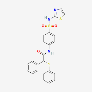 molecular formula C23H19N3O3S3 B14960157 2-phenyl-2-(phenylsulfanyl)-N-[4-(1,3-thiazol-2-ylsulfamoyl)phenyl]acetamide 