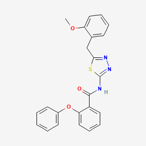 molecular formula C23H19N3O3S B14960162 N-[5-(2-methoxybenzyl)-1,3,4-thiadiazol-2-yl]-2-phenoxybenzamide 