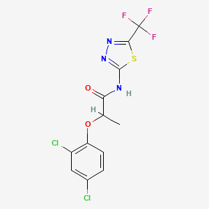 2-(2,4-dichlorophenoxy)-N-[5-(trifluoromethyl)-1,3,4-thiadiazol-2-yl]propanamide