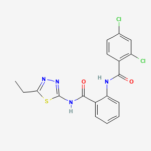 2,4-dichloro-N-{2-[(5-ethyl-1,3,4-thiadiazol-2-yl)carbamoyl]phenyl}benzamide