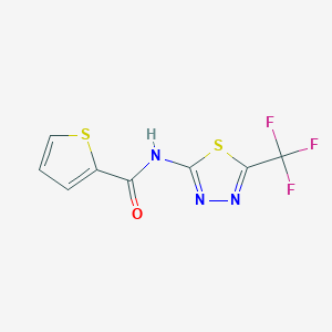 molecular formula C8H4F3N3OS2 B14960192 N-[5-(trifluoromethyl)-1,3,4-thiadiazol-2-yl]thiophene-2-carboxamide 