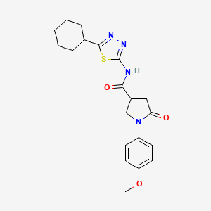 N-(5-cyclohexyl-1,3,4-thiadiazol-2-yl)-1-(4-methoxyphenyl)-5-oxopyrrolidine-3-carboxamide