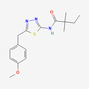 N-[5-(4-methoxybenzyl)-1,3,4-thiadiazol-2-yl]-2,2-dimethylbutanamide