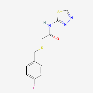 molecular formula C11H10FN3OS2 B14960245 2-[(4-fluorobenzyl)sulfanyl]-N-(1,3,4-thiadiazol-2-yl)acetamide CAS No. 887041-98-7