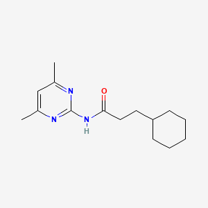 molecular formula C15H23N3O B14960253 3-cyclohexyl-N-(4,6-dimethylpyrimidin-2-yl)propanamide 