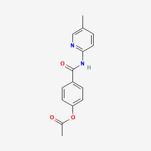 4-[(5-Methylpyridin-2-yl)carbamoyl]phenyl acetate