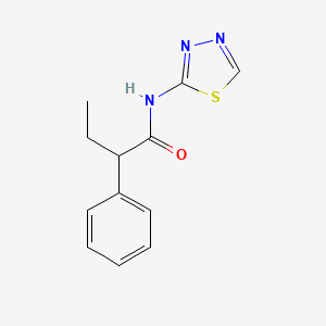 molecular formula C12H13N3OS B14960281 2-phenyl-N-(1,3,4-thiadiazol-2-yl)butanamide 