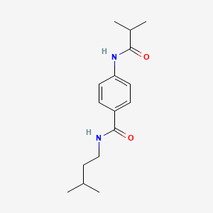 N-(3-methylbutyl)-4-[(2-methylpropanoyl)amino]benzamide