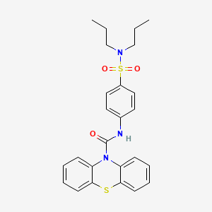 molecular formula C25H27N3O3S2 B14960314 N-[4-(dipropylsulfamoyl)phenyl]-10H-phenothiazine-10-carboxamide 