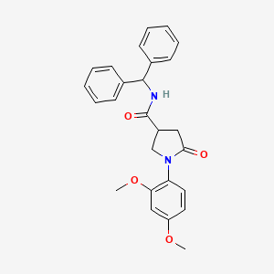 1-(2,4-dimethoxyphenyl)-N-(diphenylmethyl)-5-oxopyrrolidine-3-carboxamide