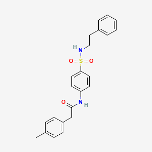 molecular formula C23H24N2O3S B14960317 2-(4-methylphenyl)-N-{4-[(2-phenylethyl)sulfamoyl]phenyl}acetamide 