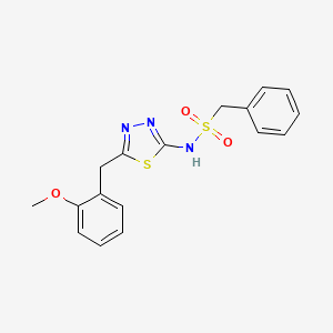 N-[5-(2-methoxybenzyl)-1,3,4-thiadiazol-2-yl]-1-phenylmethanesulfonamide