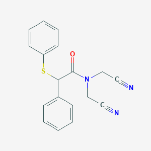 N,N-bis(cyanomethyl)-2-phenyl-2-(phenylsulfanyl)acetamide