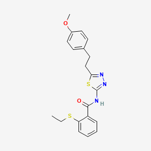 2-(ethylsulfanyl)-N-{5-[2-(4-methoxyphenyl)ethyl]-1,3,4-thiadiazol-2-yl}benzamide